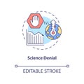 Science denial concept icon