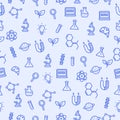 Science doodles seamless pattern for background Royalty Free Stock Photo