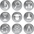 Science and education icons in vector Royalty Free Stock Photo