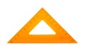 Science and education - Orange set square triangle isolated