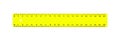 Science and education - Plastic yellow school ruler isolated Royalty Free Stock Photo
