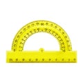 Science and education - Yellow protractor isolated