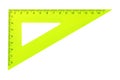 Science and education - Yellow set square triangle isolated