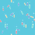 Science experiment flask tubes pattern background