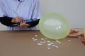 Science experiment about static electricty Royalty Free Stock Photo