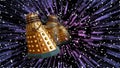 Science fiction doctor who tardis time travel space galaxy daleks dalek Royalty Free Stock Photo