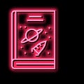 science fiction genre neon glow icon illustration Royalty Free Stock Photo
