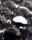 Glass Orbs Sitting on a Patterned Surface