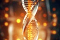 Science in Glass: Intricate DNA Helix Encased within a Transparent Tube, a Vision of Genetic Wonders