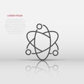 Science icon in flat style. Dna cell vector illustration on white isolated background. Molecule evolution business concept Royalty Free Stock Photo