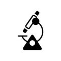 Black solid icon for Science, imperceptible and infinitesimal