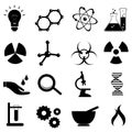 Science icon set Royalty Free Stock Photo