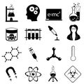 Science icon set Royalty Free Stock Photo