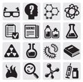 Science icon set Royalty Free Stock Photo