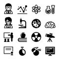 Science icon set Royalty Free Stock Photo