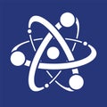 Science icon or symbol of atom, vector Royalty Free Stock Photo