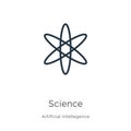 Science icon vector. Trendy flat science icon from artificial intelligence collection isolated on white background. Vector Royalty Free Stock Photo