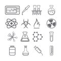 Science Icons black Series Royalty Free Stock Photo