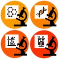 Science icons Royalty Free Stock Photo