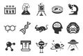 Science icons Royalty Free Stock Photo