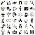 Science icons Royalty Free Stock Photo