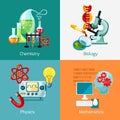 Science Icons Set Royalty Free Stock Photo