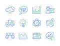 Science icons set. Included icon as Energy, Sales diagram, Success business signs. Vector