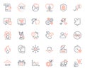 Science icons set. Included icon as Microscope, Fake news and Puzzle web elements. For website app. Vector