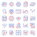 Science icons set. Included icon as New products, Time management, Bureaucracy. Vector