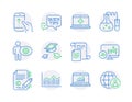 Science icons set. Included icon as Quick tips, Cogwheel, Chemistry lab signs. Vector