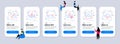 Science icons set. Included icon as Recovery tool, Augmented reality, Certificate. Vector