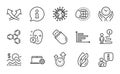 Science icons set. Included icon as Safe time, Time management, Usb stick. Vector