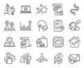 Science icons set. Included icon as Settings blueprint, Website education, Hypoallergenic tested signs. Vector