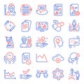 Science icons set. Included icon as Vaccination schedule, Documents, Eco energy. Vector