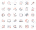 Science icons set. Included icon as Website education, Dollar rate and Time management web elements. Vector