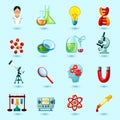 Science Icons Set Royalty Free Stock Photo