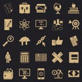 Science icons set, simple style Royalty Free Stock Photo