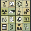 Science icons set