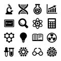 Science Icons Set. Vector Royalty Free Stock Photo