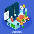 Science Isometric Concept Illustration Royalty Free Stock Photo