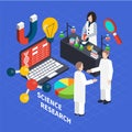 Science Isometric Concept Royalty Free Stock Photo