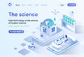 The science isometric landing page.