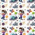 Science kids seamless background Royalty Free Stock Photo