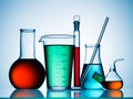 Science lab chemicals Royalty Free Stock Photo