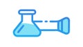 Science lab equipment icon with flask and microscope elements. vector design Generative AI Royalty Free Stock Photo