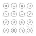 Science and lab icons Royalty Free Stock Photo