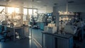 Science Lab Interior Modern Research Laboratory Equipment Royalty Free Stock Photo