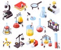 Science Lab Isometric Icons Royalty Free Stock Photo