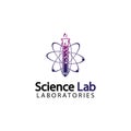 Science Lab logo.Laboratory Tube Logo Template Design Vector, Emblem, Design Concept, Creative Symbol, Icon Royalty Free Stock Photo