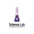 Science Lab logo.Laboratory Tube Logo Template Design Vector, Emblem, Design Concept, Creative Symbol, Icon Royalty Free Stock Photo